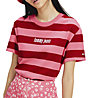 Tommy Jeans Stripe Logo - T-shirt - Damen, Pink/Red