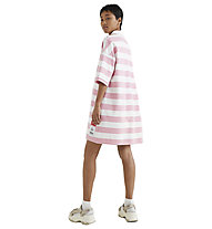 Tommy Jeans Stripe Rugby Polo - gonne e vestiti - donna, Pink/White