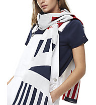 Tommy Jeans Stripes Logo - foulard - donna, White/Blue/Red