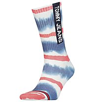 Tommy Jeans Uni TJ Sock 1P Tie - calzini lunghi - uomo, Red/Blue