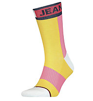 Tommy Jeans TJ Colorblock 1P - calzini - uomo , Yellow/Pink