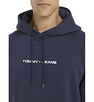 Tommy Jeans Tjm Linear - felpa con cappuccio - uomo, Dark Blue