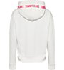 Tommy Jeans Tjw Bxy Tape Hoodie - felpa con cappuccio - donna, White/Pink