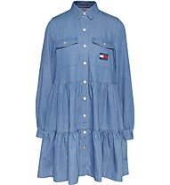 Tommy Jeans Tjw Chambray Shirt - Langarmkleid - Damen, Blue
