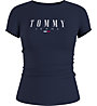 Tommy Jeans Tjw Essential Skinny Logo Tee - T-Shirt - Damen, Dark Blue