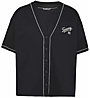 Tommy Jeans W Oversized Baseball - camicia a maniche corte - donna, Black