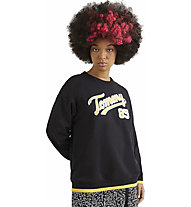 Tommy Jeans W Relaxed Collegiate 85 Crew - felpa - donna, Black