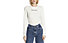 Tommy Jeans W Serif Linear - maglia maniche lunghe - donna, White