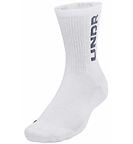 Under Armour 3 Maker 3Pk Mid Crew - Lange Socken, White