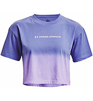 Under Armour Branded Dip Dye Crop W - T-Shirt - Damen, Purple