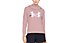 Under Armour Cotton Fleece Sportstyle Logo Hoodie - felpa con cappuccio - donna, Pink