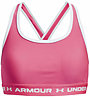 Under Armour Crossback Solid J - reggiseno sportivo medio sostegno - ragazza, Pink