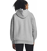 Under Armour Essential Icon Fleece Oversized W - felpa con cappuccio - donna, Grey