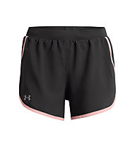 Under Armour Fly-By 2.0 - pantaloni corti running - donna, Dark Grey/Pink