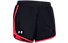Under Armour Fly-By 2.0 - pantaloni corti running - donna, Black/Red