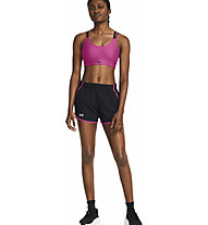 Under Armour Fly By W - pantaloni corti running - donna, Black/Pink
