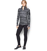 Under Armour Fly Fast Printed 1/2 zip Maglietta Donna, Black/White Printed