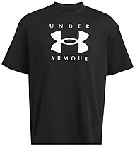 Under Armour Heavyweight Branded - T-shirt - uomo, Black/White