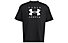 Under Armour Heavyweight Branded - T-shirt - uomo, Black/White