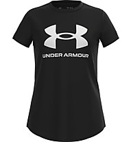 Under Armour Live Sportstyle Graphic Ss - T-shirt Fitness - Mädchen, Black/White