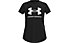 Under Armour Live Sportstyle Graphic Ss - T-shirt Fitness - ragazza, Black/White
