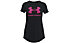 Under Armour Live Sportstyle Graphic Ss - T-shirt Fitness - Mädchen, Black