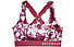 Under Armour Mid Crossback Print (Cup B) - Sport BH - Damen, Red/White/Pink