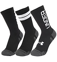 Under Armour Performance Tech Nov 3Pk Crew - calzini corti, Black