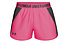 Under Armour Play Up 2.0 - pantaloncini fitness - donna, Pink/Black