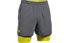 Under Armour Qualifier 2in1 - pantaloncini fitness - uomo, Grey/Yellow