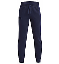 Under Armour Rival Fleece Jr - pantaloni fitness - ragazzo, Dark Blue