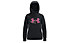 Under Armour Rival Fleece Logo - felpa fitness - ragazza, Black/Pink
