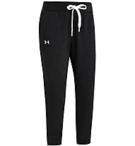 Under Armour Rival Terry - pantaloni lunghi fitness - donna, Black