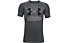 Under Armour Tech Hybrid Print Fill Logo - t-shirt fitness - ragazzo, Dark Grey/Black