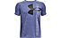 Under Armour Tech Split Logo Hybrid Ss - t-shirt fitness - bambino, Blue