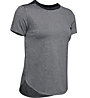 Under Armour UA Armour Sport SS Crossback - t-shirt fitness - donna, Grey/Black