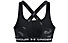 Under Armour Crossback MID Print - reggiseno sportivo a medio impatto - donna, Black/Grey