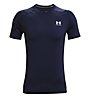 Under Armour UA HG Armour Fitted SS - T-shirt fitness - uomo, Dark Blue