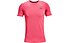 Under Armour UA Rush Seamless SS - T-shirt fitness - uomo, Pink