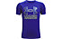 Under Armour UA Tech™ Hybrid PRT Fill SS - T-shirt - Kinder, Dark Blue/Yellow