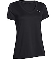 Under Armour Damen T-Shirt mit V-Ausschnitt UA Tech, Black