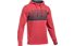 Under Armour UA Tri-Blend Fleece Graphic Felpa con cappuccio fitness, Red