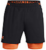 Under Armour Vanish Woven 2in1 Vent M - Trainingshosen - Herren, Black/Orange