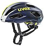 Uvex Rise Pro Mips - casco bici, Blue/Yellow/White