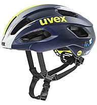 Uvex Rise Pro Mips - Fahrradhelm, Blue/Yellow/White
