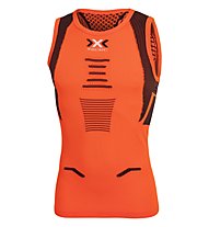 X-Bionic The Trick - top running - uomo, Orange/Black