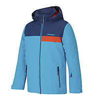 Ziener Apli - giacca da sci - bambino, Light Blue/Orange